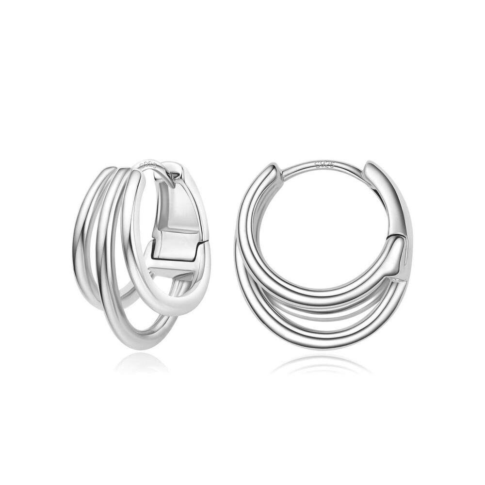 Small Chunky Gold Hoop Earrings for Women Hypoallergenic 925 Sterling Silver Pos